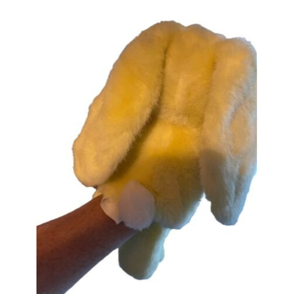 Beverly Hills teddy bear Co. Bunny plush hand puppet yellow - Picture 3 of 4